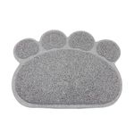 emily pets Printed Paw Shape Pad Dog/Cat Litter Mat Pet Puppy Kitty Dish Feeding Food Bowl Placemat Anti-Skid Waterproof Sleeping Pad - Grey(Large)