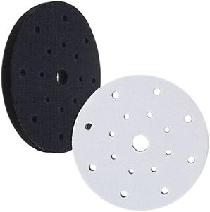 Dura-Gold Pro Series 6" x 10mm Soft Density Interface Sanding Pad, 17 Hole Pattern Dustless, 2 Pack - Hook & Loop Foam Cushion, Used Between Vacuum Sander Discs, Polisher Polishing Pads & Backing Pads
