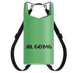 iChewie - Go Bag - Waterproof Dry Bag - Roll Top Compression Sack Keeps Gear Dry for Kayaking, Beach, Rafting, Boating, Hiking, Camping, Fishing, and More - 10L Green