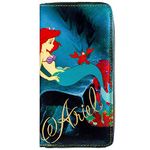 Disney Ariel The Little Mermaid Green Coin & Card Clutch Purse