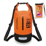 Dry Bag 5L 10L 20L 30L Waterproof Dry Bag Sack Waterproof Bag with Waterproof Phone Case Long Adjustable Strap for Kayaking Boat Tour Canoe, Fishing, Rafting, Swimming, Snowboarding