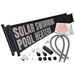 SunQuest Above Ground Pool Heater - Solar Heater Panels for Above Ground Pools - Includes: Integrated Bypass Valve - Hose Adaptors and 6' Hoses (2-2ft X 20ft MAX-Flow Collectors-80 sq. Ft.)