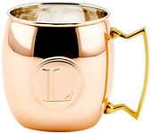 Old Dutch International Solid Moscow Mule Mug, 16-Ounce, Monogrammed L, Copper