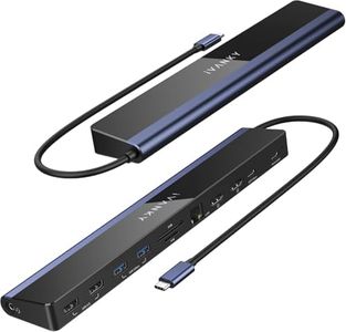 iVANKY 12-in-1 Laptop Docking Station USB C, 4K@60Hz Dual Monitor Dockingstation, 2*HDMI 3.0, 6*USB, 85W PD, SD/TF, Ethernet, Audio for Windows, Lenovo, Thinkpad, Dell, HP, ASUS, Surface etc.