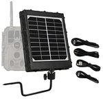 Folgtek Trail & Game Camera Solar Panel Kit 3W 8000mAh Output 12V/1.2A, 9V/1.6A, 6V/2.4A, Input 5V IP66 Waterproof Portable Outdoor Rechargeable Power Supply with Bracket