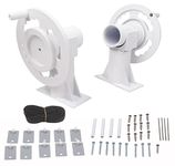 SunSolar Solar Cover Reel Kit - for Above Ground Pools — Durable Plastic Wheel Cranks to Easily Roll Up a Pool Cover — Straps and Clamps to Attach Cover — Fits 3-Inch Pole (Pole Not Included)