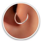 Silver Tragus Hoop - 20 gauge silver tragus, thin tragus ring - Sterling Silver tragus jewelry (silver, sterling-silver)