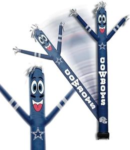 Sporticulture NFL Football Dallas Cowboy Wacky Waving Inflatable Tube Guy with LED Lights & Built-in Blower Air Wacky Dancers NFL Inflatable Tube Man Crazy Sports Fan Outdoor Party Decoration