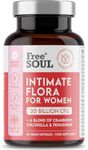 Probiotics for Women – 20 Billion CFU Fortified with 15,000mg Cranberry, Fenugreek & Chlorella – Bio Cultures for Women's Intimate Flora – Vegan Probiotics for Gut Health – 60 Capsules – Free Soul