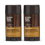 Every Man Jack Amber + Sandalwood Men’s Deodorant - Stay Fresh with Aluminum Free Deodorant For all Skin Types - Odor Crushing, Long Lasting, with Naturally Derived Ingredients - 85g