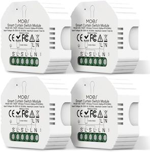 MOES ZigBee RF433 Module de commutateur de rideau intelligent pour moteur de volet roulant électrique motorisé, Tuya ZigBee Hub erforderlich, compatible avec Alexa Echo Google,4PCS