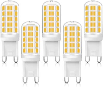 EvaStary G9 Lampadine LED, 5 Pezzi Bianco Caldo 3W, Equivalente 40W Lampada Alogena, 400Lm 3000K 220-240V Luce Calda, Angolo a fascio 360 °Non Dimmerabile