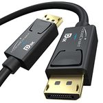 8K DisplayPort & DP cable, special A.I.S. shielding & official VESA certification – 2m (for DP 1.4 gaming PCs/laptops/graphics cards/monitors with 8K@60Hz, 4K@120Hz, 144Hz/165Hz/240Hz) by CableDirect