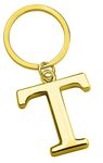 Freedale Gold Letter A-Z Keychain for Women Men Purse Handbags Metal Alphabet Initial Letter Key Ring Novelty-keychain (T)