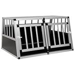 vidaXL Dog Travel Cage with Double 