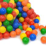 LittleTom 100 Small Plastic Balls Ø 7 cm in diameter for kids tent playhouse ballbath | play for children toddlers babies | multicolored mixed colors yellow red blue green orange | Proven Quality