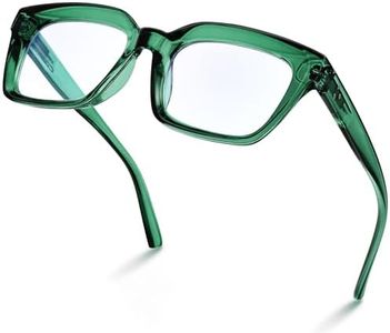 IBOANN Oversize Blue Light Blocking Glasses Computer Glasses with Preppy Look for Women and Men