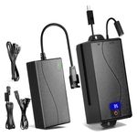 5000mAh Universal Recliner Battery Pack with LED Display, Wireless Backup Charger, Rechargeable Battery for Electric Recliner, Power Sofa, Lift Chair- Fits 2-Pin Motion Furniture, with Y Power Supply