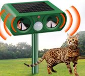Cat Repellent for Gardens UK, Cat Scarers for Gardens, Solar Cat Deterrents Ultrasonic with Motion Detection Waterproof, Suitable for Repelling Cats, Foxes, Squirrels, Pigeons, Rodents