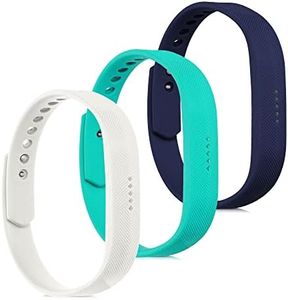 kwmobile Cinturino Silicone TPU Compatibile con Fitbit Flex 2-3X Fascetta - Braccialetto Cinturino Sostitutivo Lungo ca. 16-22 cm