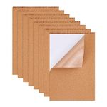 BENECREAT 8Pack A4 Self-Adhesive Cork 21x30cm Rectangle Insulation Cork Sheets for Floors, Walls, DIY, Die Cutting, Craft Projects, 2mm Thickness