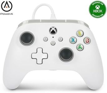 PowerA Wired Controller For Xbox Series X|S - White, Gamepad, Wired Video Game Controller, Gaming Controller, Works with Xbox One (Xbox Series X)