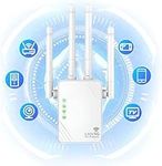 WiFi Extender, 2024 New WiFi Repeater, WiFi Amplifier 1200Mbps, 5GHz and 2.4GHz Home Dual Band WiFi Booster, Up to 4,000 Sq Ft and 45 Devices, Repeater/Router/Ap Mode, Quick Setup, UK Plugs