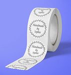 Personalised stickers on a roll/in a pack. Any wording. Customised stickers. 50mm / 5cm / 2 inches White paper labels. Business stickers. Crafters small business