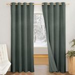 Amazon Brand - Solimo Polyester 100% Blackout Plain Window Curtains|100% Room Darkening| Blackout Window Curtains| 5 Feet |Set of 2| Plain Design | for Living Room Kids Room and Bedroom | Color- Grey
