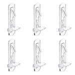 INCREWAY 30 Pack Shelf Support Peg, Clear Plastic Cabinet Shelf Pins, Self-Locking Bracket Clips for Supporting Furniture Kitchen Bookcase Closet Shelf, Fits 16mm Shelves