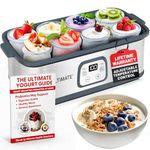 Ultimate Probiotic Yogurt Maker with Adjustable Temperature & Time Control - Make Trillions of Live Probiotics & Get Better Gut Health - ULTIMATE LIFETIME WARRANTY - Wellness Gifts for Men & Women