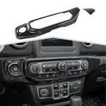 amayum Carbon Fiber Air Conditioning Dashboard Center Console Control Trim Panel Cover Interior Accessories Decoration Trim Kit Compatible with Jeep Wrangler JL & Gladiator JT 2018-2023