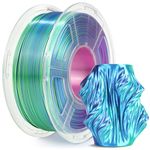 SUNLU Silk Triple Color PLA Plus Filament, Shiny PLA+ Filament 1.75mm, Shiny Silk Texture, 360° Spin Unveils Varied Colors, 1KG Spool(2.2lbs), Silk Tril-Color Blue Green Purple