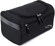 Styleys Hanging Travel Toiletry Bag, Waterproof Dopp Kit for Shaving Makeup Accessories, Men Cosmetic Organizer with Large Capacity, for Gym, Camping (Black S1622)