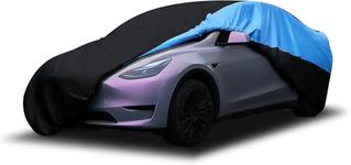 Car Cover Waterproof All Weather for Automobiles,10 Layers Outdoor Full Exterior Cover Rain Sun UV Snowproof Protection with 2 door Zipper Cotton Mirror Pocket,Fit Sedan Length (177"-185"/450-470 cm)