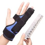 Pinky Finger Splint, Boxer Fracture Splint, Broken Finger Splint, 4th and 5th Fingers Brace Support for Straightening, Stabilizer for Dislocated, Arthritis, Mallet Finger, Fits Left or Right Hand,L/XL