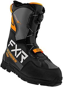 FXR X-Cross Pro BOA Snow Boots Waterproof Insulated Fixed Liner Black/Orange - 6