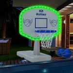 Solar Pool Basketball Hoop with Lig