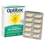 OptiBac for Those on Antibiotics | 4 Billion Friendly Bacteria Natural Supplement Course | Lactobacillus Acidophilus & Lactobacillus Rhamnosus | Researched Alongside Antibiotics | 10 Capsules