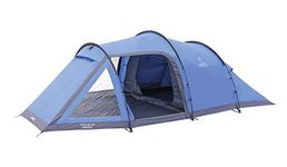 Vango Venture 450 Tunnel Tent for 4 People [Amazon Exclusive] with Large Porch Living Area - Waterproof, River Blue