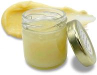 Travel Size Toiletries, Unscented, Natural Lotion, Body Moisturizer, Face Cream, No Petroleum Organic Castor & Jojoba Oil Aftershave Balm Beard Oil Diaper Rash Cream Tattoo Aftercare | Glass 1 oz