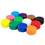 Healifty 100pcs Plastic Bottle Caps Colorful Bottle Protection Lids for Kids Kindergarten DIY Craft Projects Scrapbooks