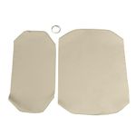BuliBoao Golf Cart Front Seat Cover Staple On for E-Z-Go Workhorse, Microfiber Leather, Tan