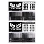 Owl Tools Hex Head Allen Wrench Drill Bits & Torx Head Drill Bits (48 Pack in Metric, SAE, Torx, and Tamper-Proof Torx) Magnetic Tips - Hardened CR-MO Steel Alloy - 2.3" Long, HEXTORX48PACK