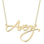 UMAGICBOX Personalized Name Necklace - Choose from 14 Font Styles - Customizable 18K Gold-Plated Pendant - Ideal Gifts for Birthdays, Mother's Day, and Christmas - Women, Girls, Teens, and Daughters,