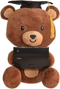Brown Grad Bear Plush Balloon Weight & Gift Card Holder - 8.5" (1 Pc) - Adorable Teddy for Graduation Parties & Gifts
