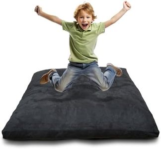SENSORY4U Crash Pad for Kids Sensory Crash Pad with Foam Blocks - XL (5 Foot X 5 Foot) Grey - For Sensory Gym Room with Washable Cover