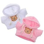 PRETYZOOM Plush Bear Clothes 2pcs Bear Clothes Tee Bear Hoodie Doll Costume Stuffed Animal Clothes Cute Tiny Clothes DIY Bear Make Your Own Plush Doll Clothes Mini Bear Doll Clothes