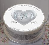 Sprinkles & Toppers Ltd Personalised 60th Diamond Wedding Anniversary 8" Icing Cake Topper (Please Leave Personalisation as Gift Message)