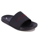 Nautica Men's Athletic Slide Comfort Sandal-Porter-Red Black-8